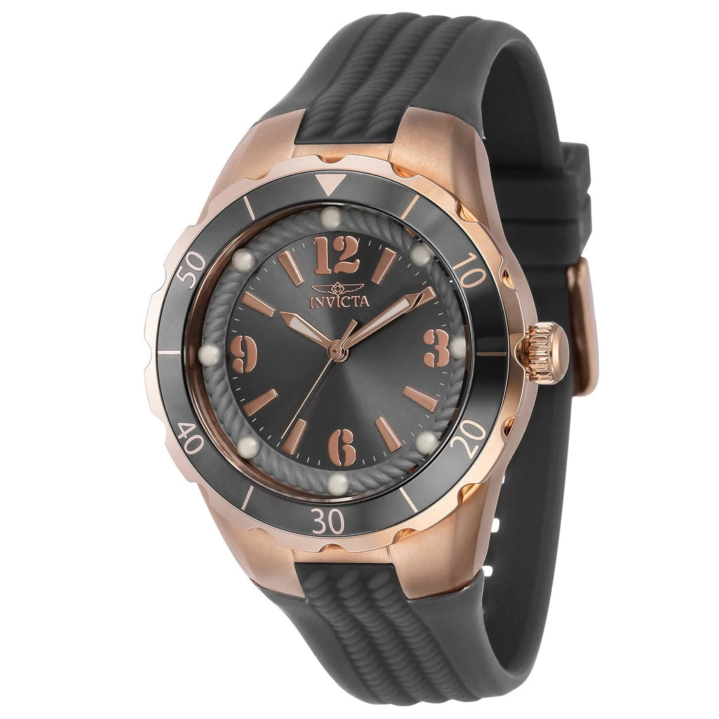 Invicta Women's Angel Quartz 3 Hand Charcoal Dial Watch