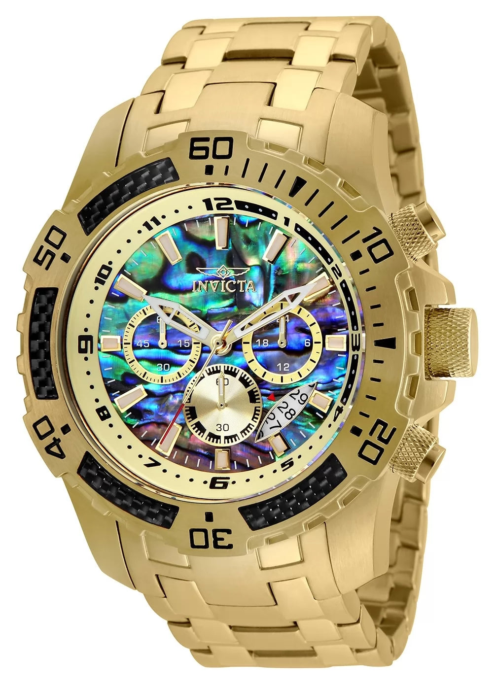30% OFF!! Invicta Men's Pro Diver Quartz Chronograph Iridescent Dial Watch PLUS $10 DISCOUNT AT CHECKOUT