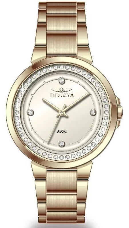 30% OFF Invicta Women's  Angel Quartz PC21S Gold Dial Watch