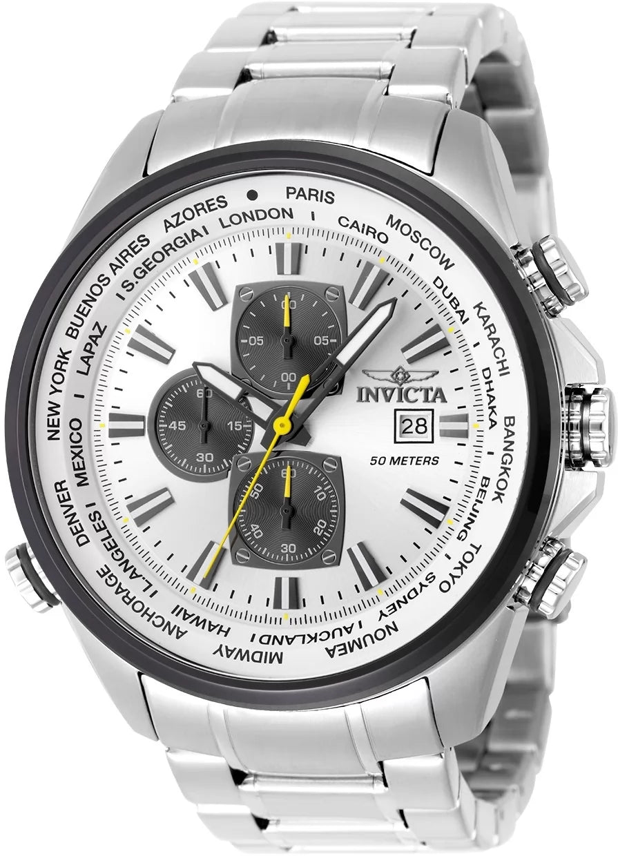 30% OFF Invicta Men's Aviator Silver Dial Watch