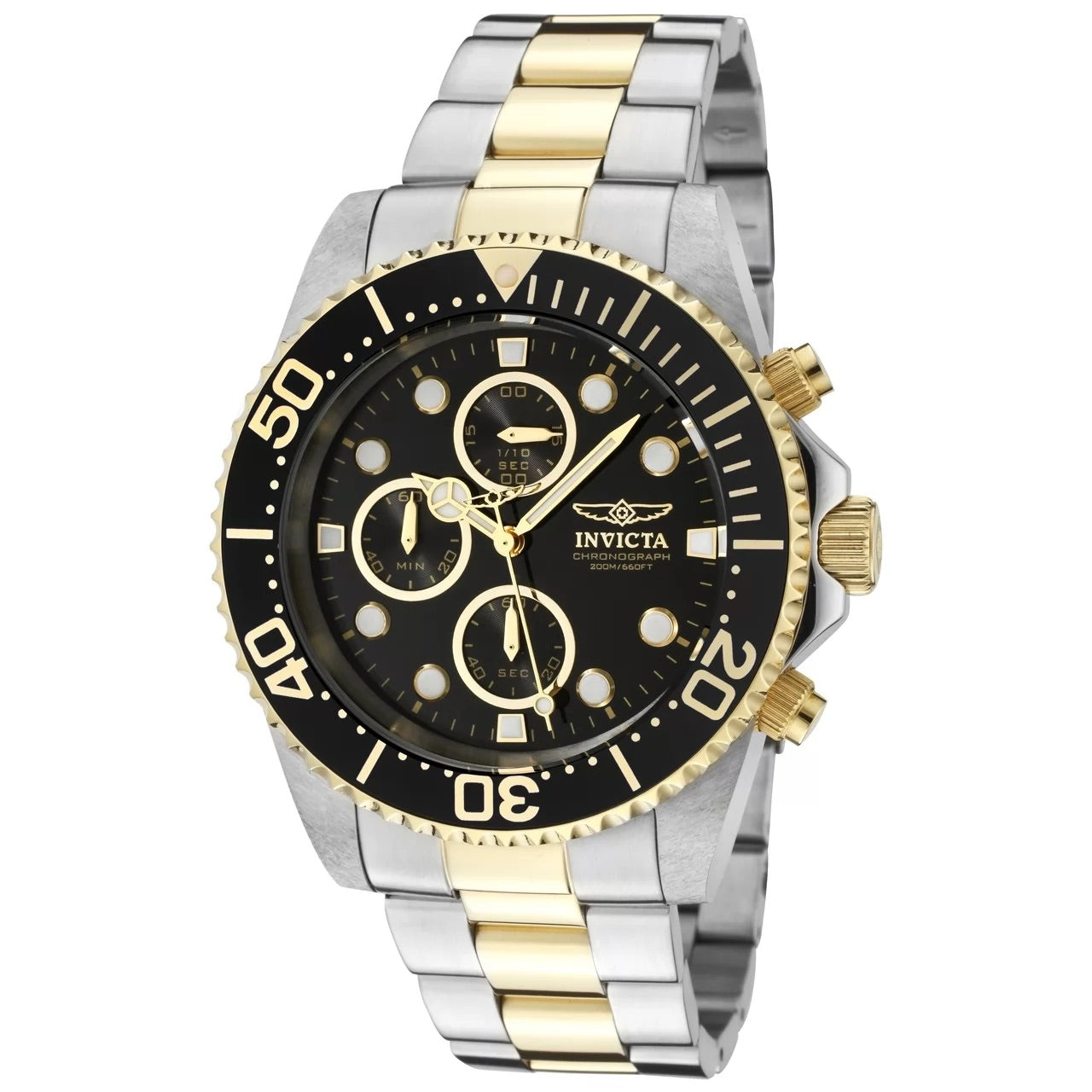 30%OFF!! Invicta Men's  Pro Diver Quartz Chronograph Black Dial Watch