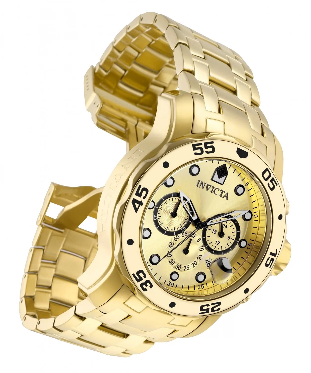30%OFF!! Invicta Men's  Pro Diver Quartz Chronograph Gold Dial Watch
