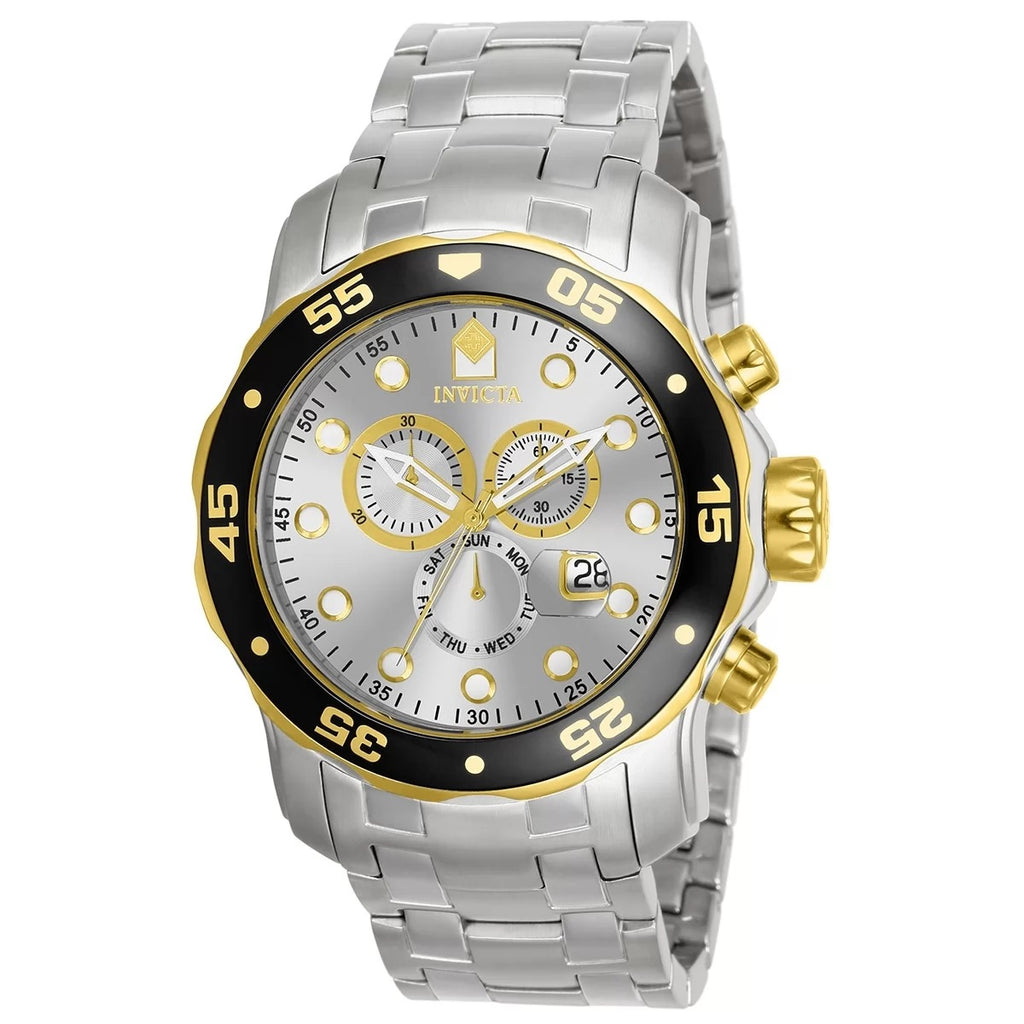 30%OFF!! Invicta Men's  Pro Diver Quartz Chronograph Silver Dial Watch
