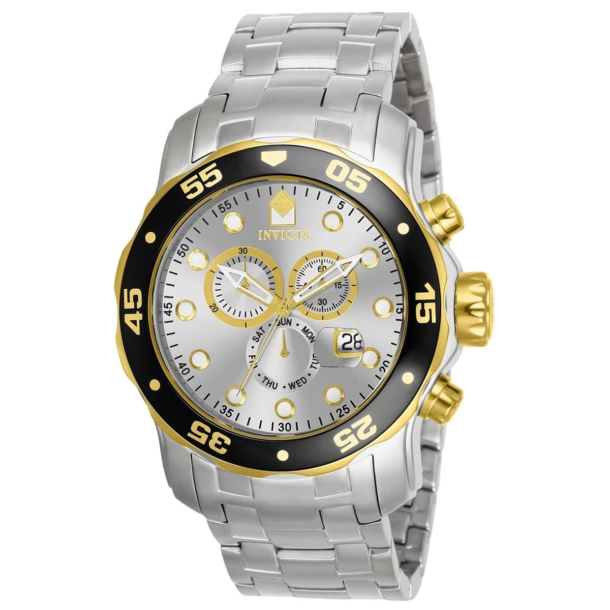 30%OFF!! Invicta Men's  Pro Diver Quartz Chronograph Silver Dial Watch