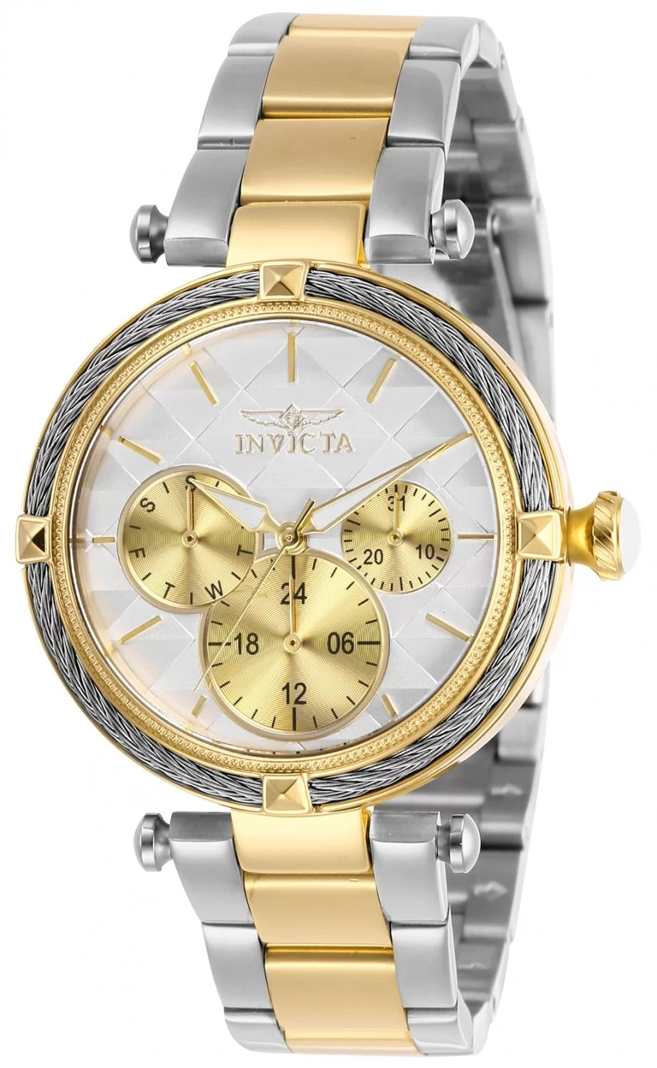Invicta Bolt Quartz 3 Hand White Dial Watch