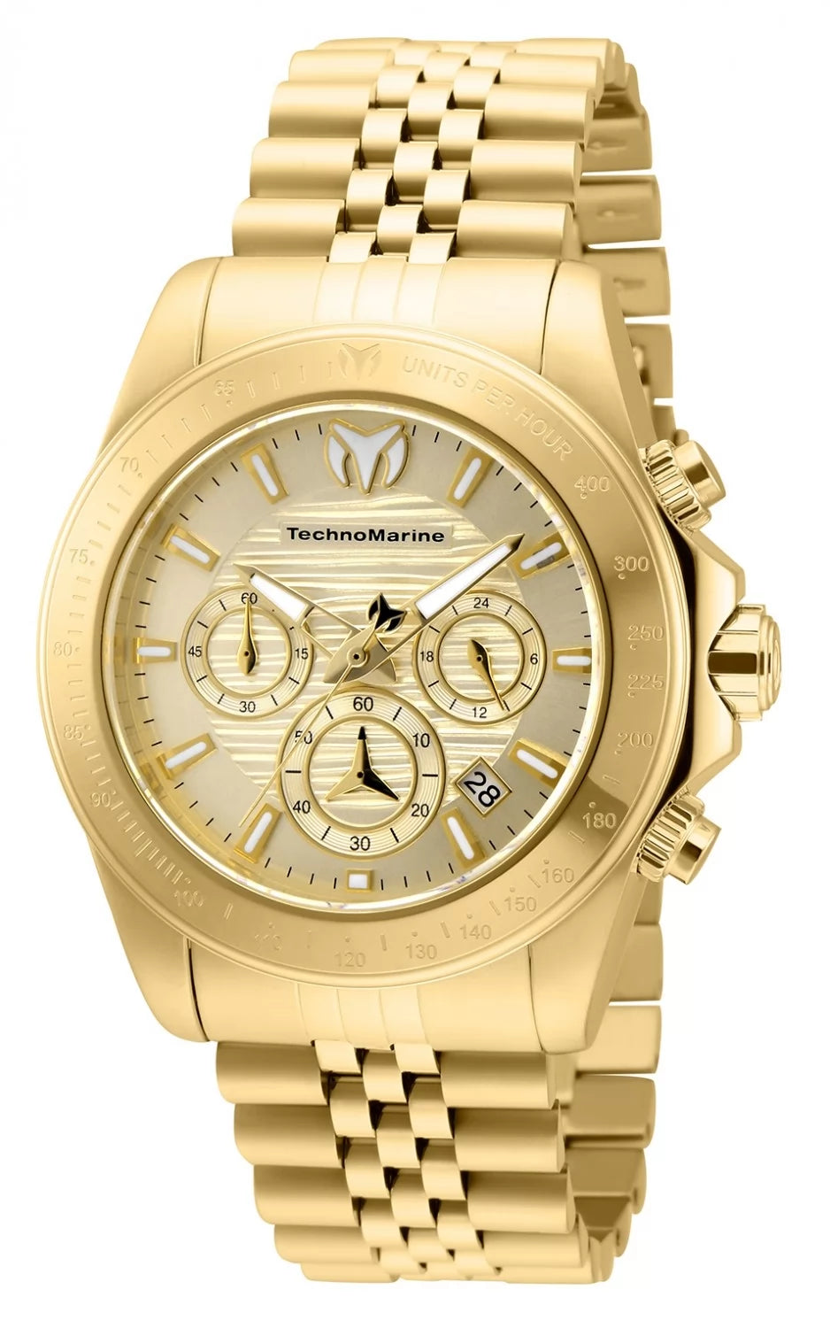 30% OFF!!  Technomarine Men's Manta Quartz Chronograph Gold Dial Watch