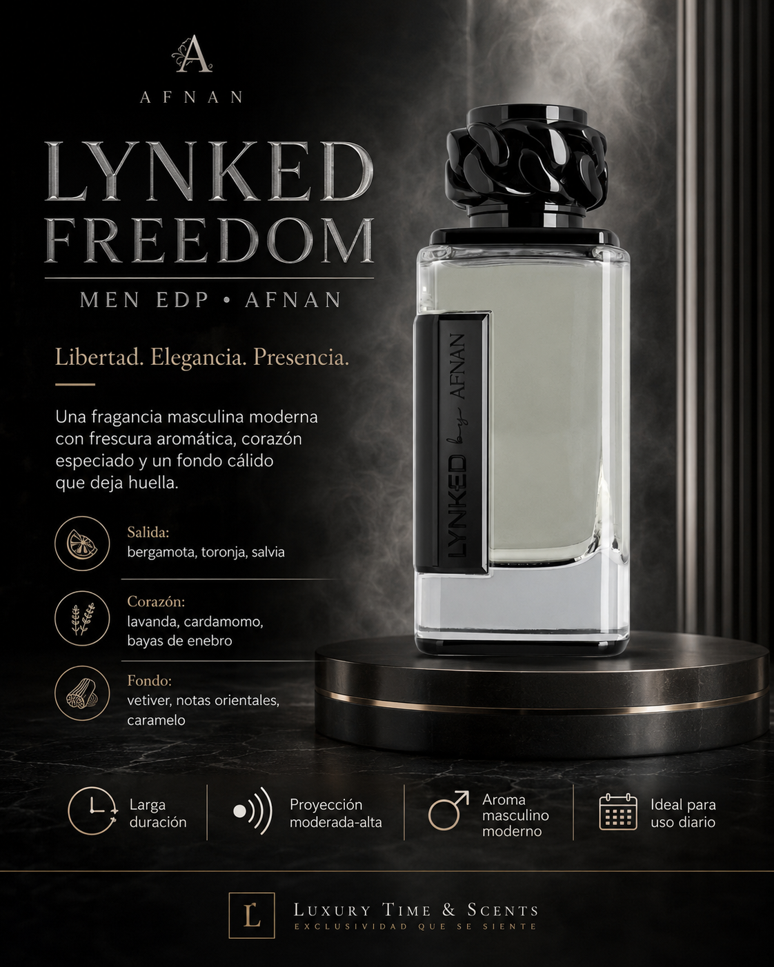 Lynked Freedom Men EDP – Afnan 3.4oz