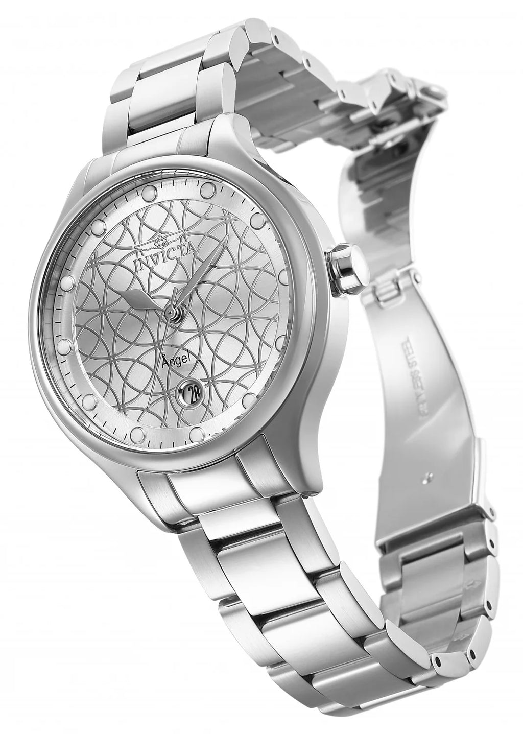 30 % OFF!! Invicta Women's Angel Quartz 3 Hand Silver Dial Watch