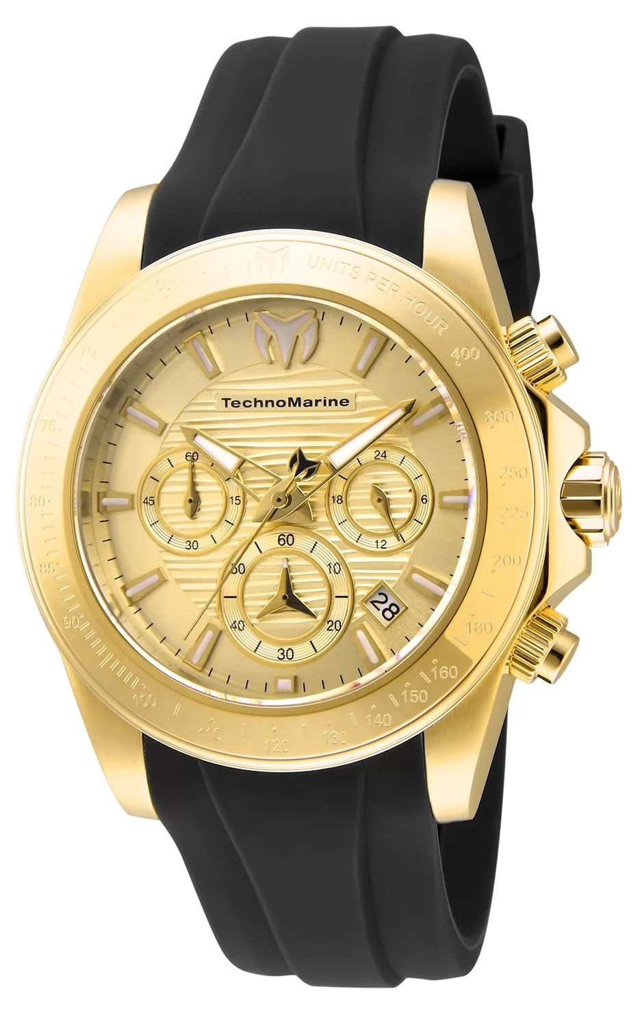 30% OFF!! Technomarine Men's Manta Quartz Chronograph Gold Dial Watch